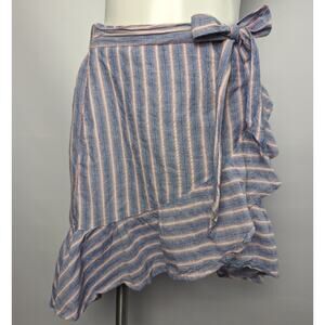 Venus Ruffle Stripe Skirt Sz Medium